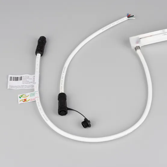 Фото #4 товара Светодиодная лента герметичная MOONLIGHT-PRO-TOP-X336-16x16mm 24V RGBW-Warm (12 W/m, IP67, 10m, wire x2) (Arlight, Вывод боковой, 5 лет)
