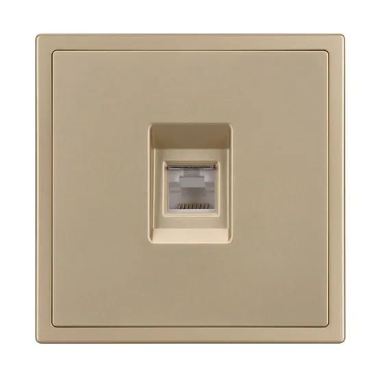 Фото #4 товара ARL NOBE Розетка компьютерная софт-тач золотой песок SCT-MPC1-SFPL-GD (RJ-45, CAT6) (Arlight, -)