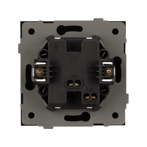 Фото #3 товара Механизм выключателя одноклавишный непроходной SWT-TENDO-MK01-SFPL-BK (230V, 10A) (Arlight, -)