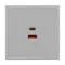 Минифото #4 товара ARL NOBE USB Розетка тип A+C софт-тач никель SCT-MUAC-SFPL-FC-IS (65W, QC3) (Arlight, -)
