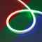 Минифото #1 товара Светодиодная лента герметичная MOONLIGHT-PRO-SIDE-X360-16x16mm 24V RGB (12 W/m, IP67, 10m, wire x2) (Arlight, Вывод боковой, 5 лет)